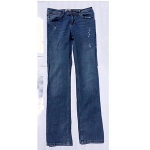 Zara Z1975 Distressed Straight Skinny Jeans